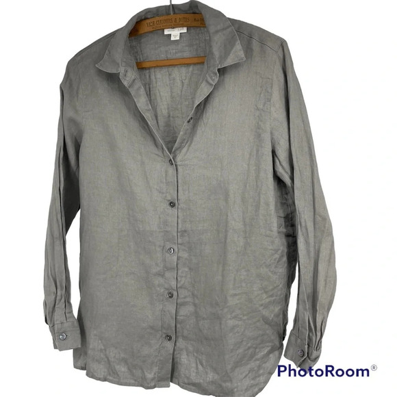 J Jill linen neutral button up XS. - Picture 1 of 4